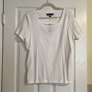 Karen Scott Square Neck tops